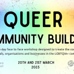 Queer Community Building Humanity banner March 2025