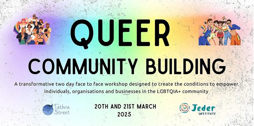 Queer Community Building Humanity banner March 2025